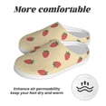 thumbnail image 6 of Goofa Strawberries Print Womens Mens Cotton Lightweight House Slippers , Washable Home Slippers,Indoor Comfy Bedroom Cozy Slippers-35/36, 6 of 7