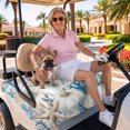 thumbnail image 3 of Golf Cart Seat Covers for 2 Seater,Thanksgiving Coastal Microfiber Cart Seat Towel Blanket,Blue White Pumpkin Starfish Coral Absorbent Breathable NonSlip Bench Seats Protector for Golf Course 51"x31", 3 of 9