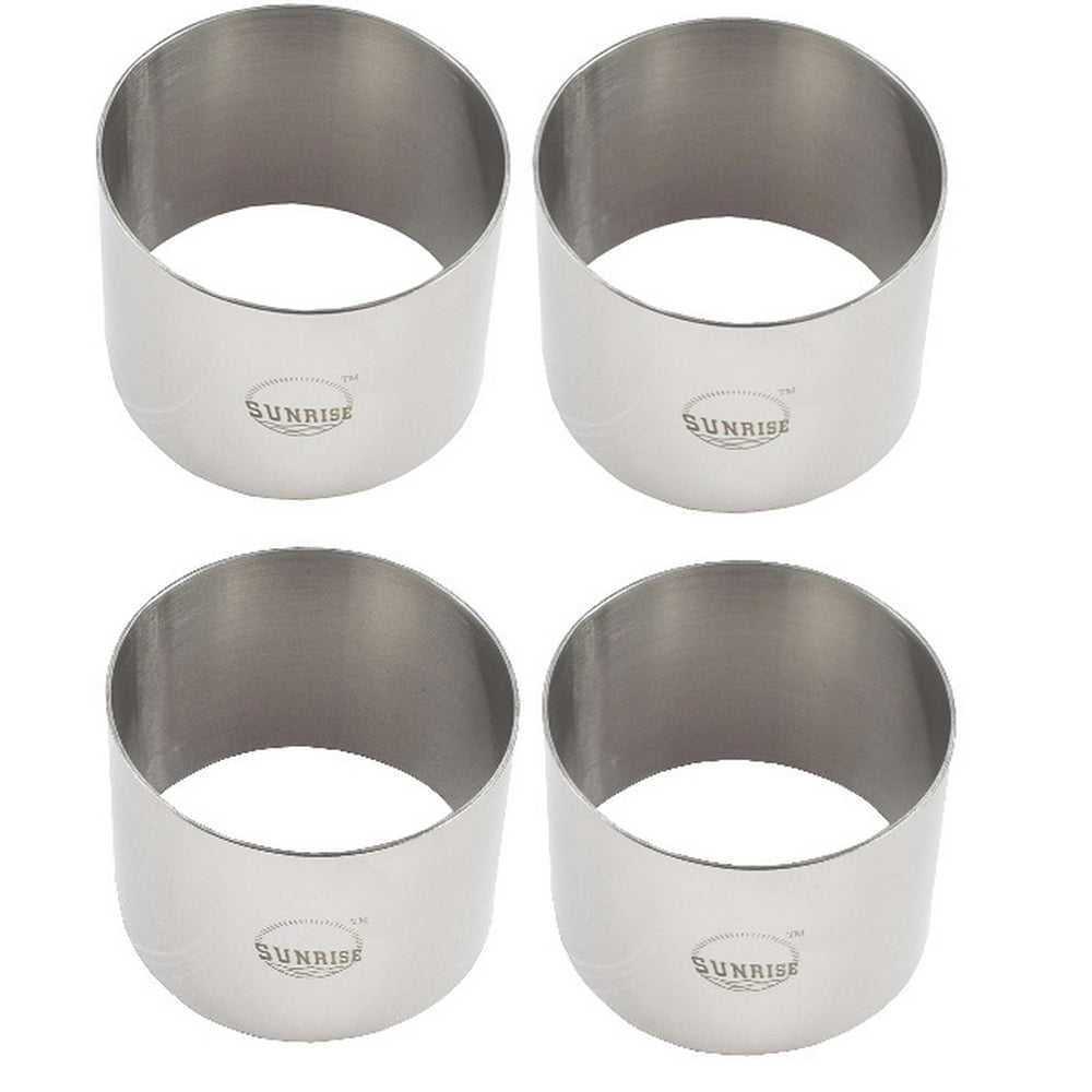 Sunrise Plating Forms Stainless Steel Ring Mold Sets (4 Count) (2.75" x