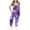 Purple, variant on Girls Casual Sleeveless Jumpsuits Spaghetti Strap Loose Romper Overalls Long Pants with Pockets