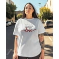 thumbnail image 3 of Women's Graphic T-Shirt White 5XL Women's Tops Love Inspirational Text Crew Neck Short Sleeve Shirts for Women, 3 of 3
