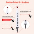 thumbnail image 4 of Mistaha 48 Colors Markers Dual Marker Pen Sketching Writing Painting Underlining Marker Artist Drawing Double-Ended Art Markers with Zip Storage Bag, 4 of 8