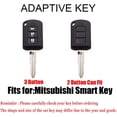 thumbnail image 2 of Key Fob Cover Compatible with Mitsubishi Eclipse Cross Outlander Sport Mirage G4 Lancer 2016-2021 3 Button TPU ABS Smart Key Keychain Case Holder Protector,Gray, 2 of 6