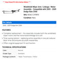 thumbnail image 2 of Windshield Wiper Arm / Linkage / Motor Assembly - Compatible with 2005 - 2009 Dodge Ram 2500 2006 2007 2008, 2 of 2