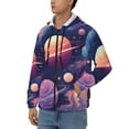 thumbnail image 3 of Goofa Planet Pastel Galaxy Pattern Mens Full-zip Hoodie, Zip-up Pullover Hooded Sweatshirt, Kangaroo Pocket Hoodie Ideal for Daily Wear, Travel, and Home-3X-Large, 3 of 5