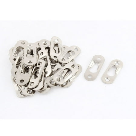 Hardware Metal Plate - Unique Bargains 30pcs Hardware 10mm Dia Metal Glass Mirror Picture Hanging Plate Bracket