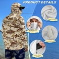 thumbnail image 4 of SEANATIVE Men's Fishing Rash Guard, Sun Protection Long Sleeve Fishing Shirt Pullover with Mesh Face Mask Sun Protective Shirt Summer Outfits for Outdoor, L, Fish Camo Brown Beige, 4 of 7