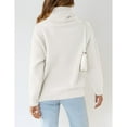 thumbnail image 4 of Womens Turtleneck Drop Shoulder Sweaters Chunky Knit Long Sleeve Oversized Pullover Jumper Tops, 4 of 5