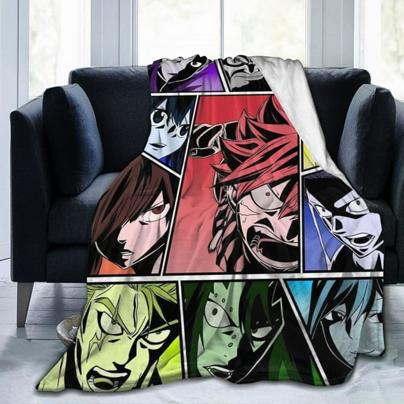 Fairy Tail Blanket Soft Lightweight Flannel Throw Blankets ,Decorative All Season Blanket 50x40