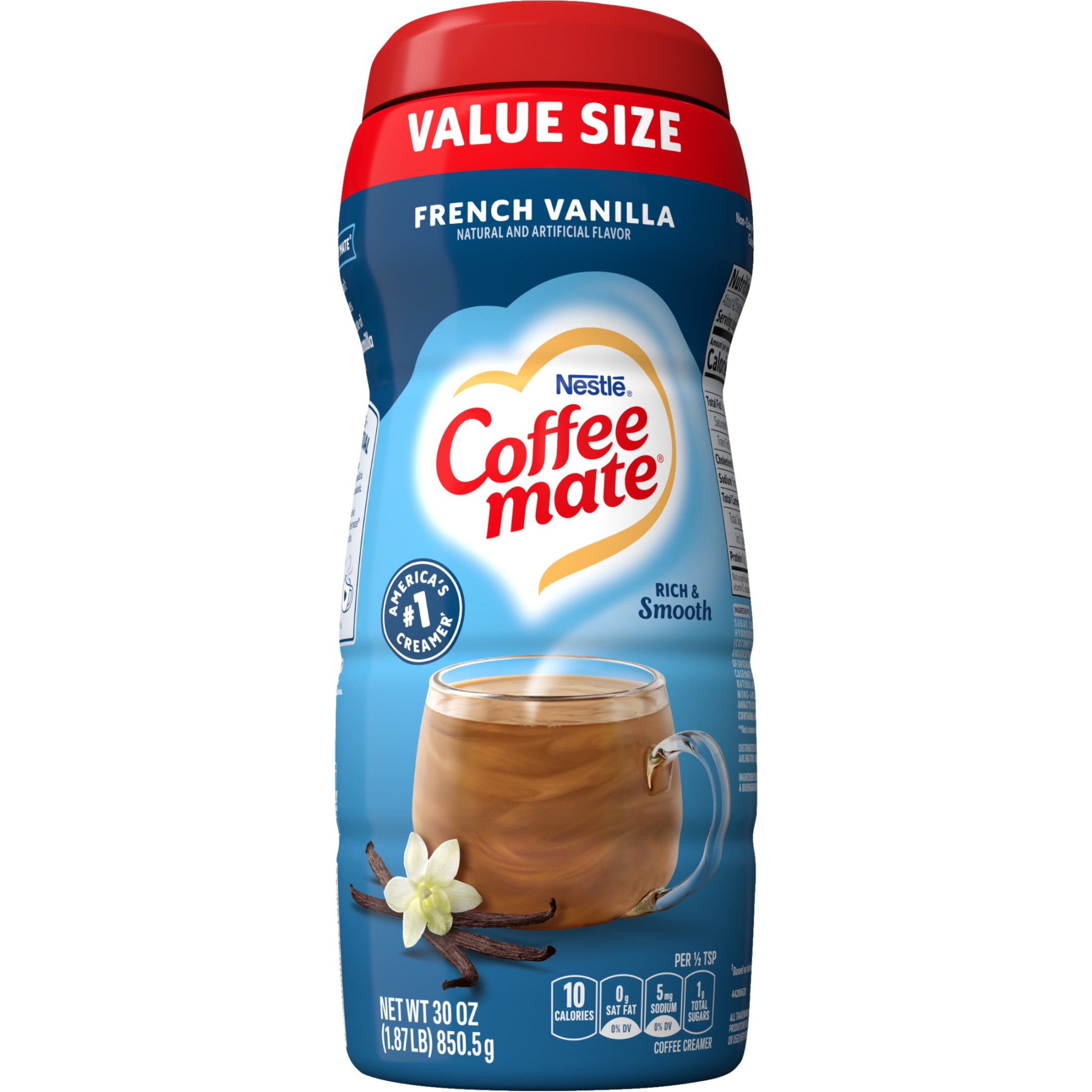 (6 pack) Coffee mate French Vanilla Powder Coffee Creamer, 30 oz
