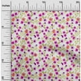 thumbnail image 1 of oneOone Cotton Silk White Fabric Leaves & Flowers Floral Craft Projects Decor Fabric Printed By The Yard 42 Inch Wide, 1 of 4