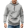 thumbnail image 3 of Falkdiz Hooded Sweatshirts for Boys Warm Winter Pullover Outdoor Casual Trendy Solid Color Long Sleeve Boys Shirts,Gray,Size: 7, 3 of 8