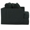 thumbnail image 4 of Sunset Trading Newport 52" Fabric Slipcover Chair/A Half &Ottoman in Dark Gray, 4 of 5