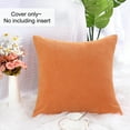 thumbnail image 3 of PiccoCasa Decorative Throw Pillow Cover Corduroy Corn Striped Cushion Cover, Orange 20" x 20", 3 of 8