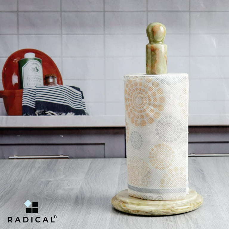 Radicaln Paper Towel Holder Green Onyx Handmade Marble Kitchen Towels Rack Paper Roll Holder Stand - Wrapping Paper Holder Towel - Hand Towel Rack