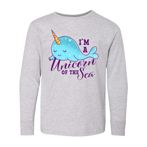 Inktastic Cute Narwhal I'm a Unicorn of The Sea Long Sleeve Youth T-Shirt