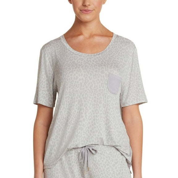 Honeydew Womens Something Sweet Pajama Top Only,1-Piece, Small, Cinder Leopard
