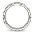 thumbnail image 2 of Chisel Stainless Steel Polished and Textured 7mm Grooved Band, 2 of 7