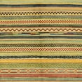 thumbnail image 1 of Ahgly Company Machine Washable Indoor Square Abstract Gen Brown Yellow Area Rugs, 7' Square, 1 of 7