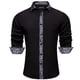 thumbnail image 2 of Camisa de vestir Barry.Wang negra para hombre de manga larga de negocios, 2 of 5