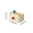 thumbnail image 4 of Cream Beige Toaster Tissue Box Holder - Cute Desktop & Coffee Table Storage for Home or Office, 4 of 6