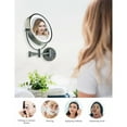 thumbnail image 6 of OVENTE 8.5'' Hardwired Lighted Wall Mount Makeup Mirror - Oil Rubbed Bronze Finish, Dual Magnification (1X & 7X), Dimmer Switch, and Retractable Arm  MPWD3185BZ1X7X, 6 of 8