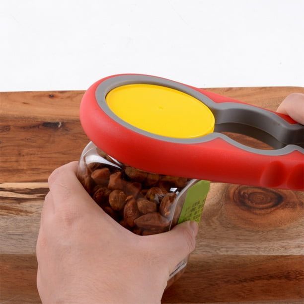 Abrebotellas, abrelatas multifuncional 4 en 1, abrelatas manual, abridor de tarros diseñado a medida