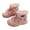 Pink, variant on Girls Boys Snow Boots Winter Outdoor Waterproof Slip Resistant Cold Weather Shoes Red 12 M-18 M