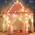 thumbnail image 2 of Tienda de campaña Wilwolfer Princess para niñas con grandes luces en forma de estrella Wilwolfer Wilwolfer, 2 of 7