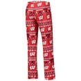 thumbnail image 5 of Women's Concepts Sport Red Wisconsin Badgers Holiday Long Sleeve Top and Pants Sleep Set, 5 of 5