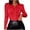 Red, variant on tarylea Going Out Tops for Women Button down Lapel Shirts Long Sleeve Solid Color Pleated Tops Slim Fitted Casual Cute Dressy Tops