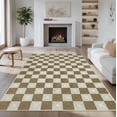 thumbnail image 1 of Washable Checke Rug x Low Pile Area Rug for Living Room Bedroom Nursery Modern Neutral Farmhouse Checkerboard Carpet Pet Kid Friendly, 1 of 9