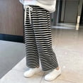 thumbnail image 2 of Swuxness Girls Wide Leg Full Length Pants Stripe Thin Draped Summer Casual Comfortable Wear, 2 of 5