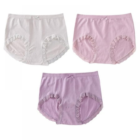 

Linen Purity Ladies Underwear Panties Nylon Briefs Full Coverage Tummy Control Breathable Soft Stretch Panty(3-Packs)