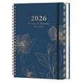 thumbnail image 2 of Notebook 2026 Daily Planner Schedule Journal with Time Management Layouts, Golden Flower Design, 2 of 6