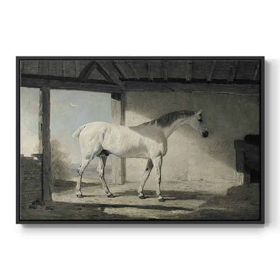 Vintage Animal Print-XLIII By Wexford Home Framed in Black Wood Gallery Wrapped Canvas 17 in. x 25 in.
