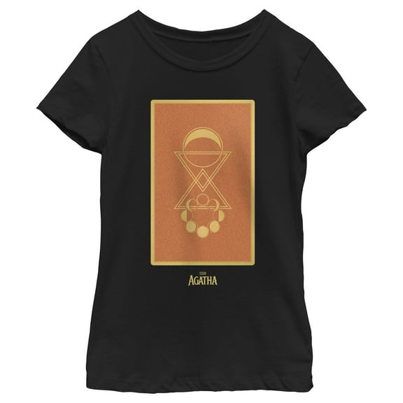 Girl's Marvel: Agatha All Along Symbol Card Graphic T-Shirt