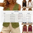 thumbnail image 3 of Women's Tank Tops Solid Color Deep V-Neck Tank Top with Floral Cutout and Tie-Front Detail Boho Style Cool Comfortable Summer Daily Wear Simple Office, 3 of 7