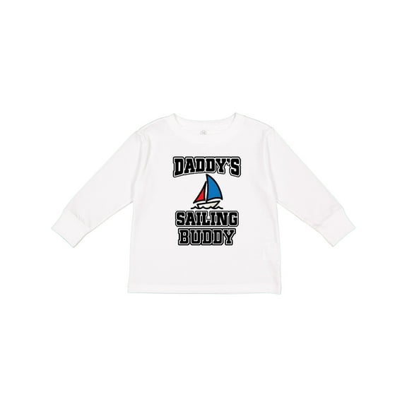 Inktastic Daddy Sailing Buddy Sailboat Boys or Girls Long Sleeve Toddler T-Shirt