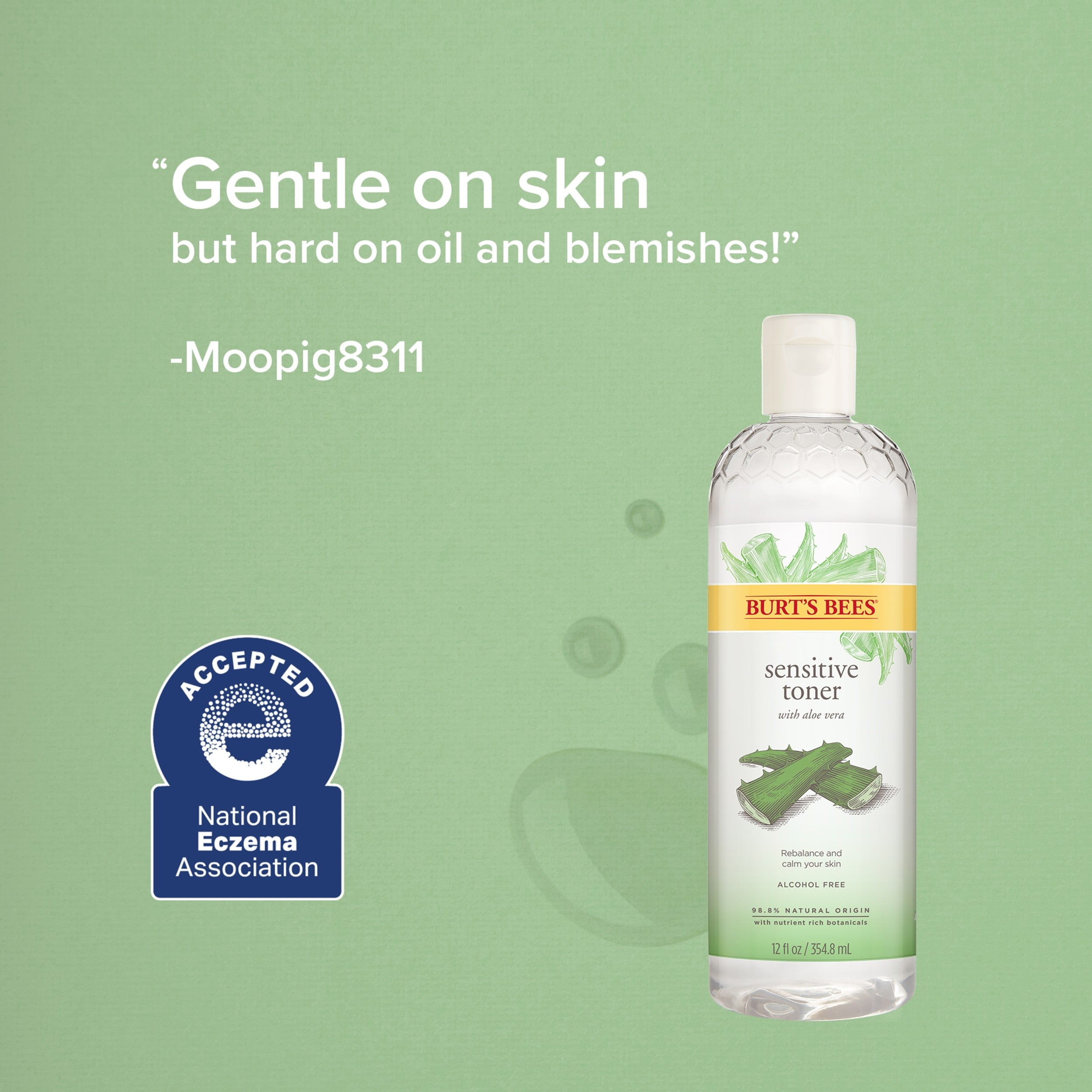 Burt’s Bees Sensitive Toner with Aloe Vera, 12 Oz