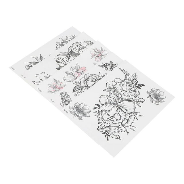 Flower Pattern Temporary Tattoo Sticker Women Waterproof Tattoo Sticker Accessory