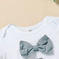thumbnail image 5 of Nrmvnmi Baby Boy One 1st Birthday Outfits Short Sleeve Round Neck Bow Tie Romper & Strap Shorts 2 Pcs Cotton Set, 5 of 9