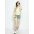 thumbnail image 3 of MasteelfCA Imperméable Transparent Poncho à Capuche Unisexe Portable Transparent pour Hommes Femmes (Jaune), 3 of 7