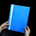 thumbnail image 3 of Blue File Folder A4 Polypropylene with Transparent Front Cover, Assorted Color Plastic Report Covers with Prongs, Clear Front Report Cover for Presentation, Document, Back to School, 3 of 8