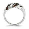 thumbnail image 2 of White Sterling Silver Ring Band Fashion Cubic Zirconia CZ Clear Glass Red, 2 of 3
