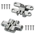 thumbnail image 4 of 2 Pack Hinge 180 Degree Invisible Folding Door Concealed Cross Hinges With Screw, 4 of 4