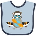 thumbnail image 3 of Inktastic Aviator Bear, Pilot Bear, Airplane, Cute Bear Boys or Girls Baby Bib, 3 of 4