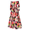 thumbnail image 2 of Sunloudy Vestido de manga larga casual para mujer, estampado a la moda, cuello de barco, vestido largo con cinturón Sunloudy  moda, 2 of 9