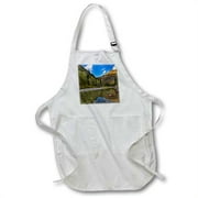 3dRose McDonald Creek in autumn, Glacier National Park, Montana - Full Length Apron, 22 by 30-inch, Black, With Pockets