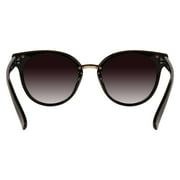 Piranha Eyewear Future Black and Gold Cat Eye Sunglasses with Smoke Gradient Lens